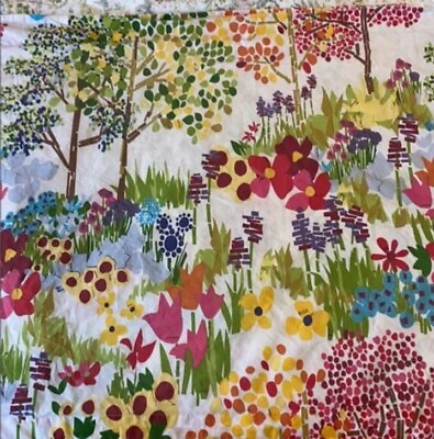 #ad Pottery Barn Woodland Trees Paint by Number Duvet Cover Full Queen Size Cotton $75.00