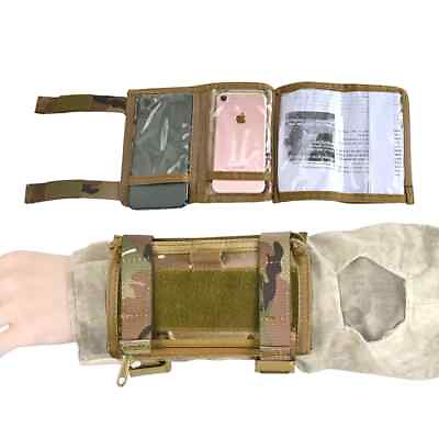 #ad Tactical Gear Arm Sleeve Wrist Map Holder Pouch Pocket Strap Mobile Bag Hunting $36.38
