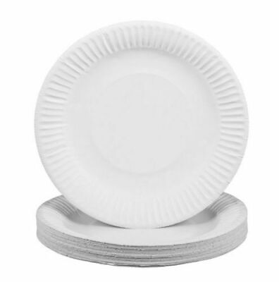 #ad #ad Pack 100 x 18cm Disposable White Party Food Buffet Plates 7quot; Tableware KCP1007 GBP 5.99