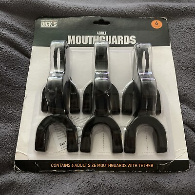 #ad Dick#x27;s Sporting Goods 6 Pack Adult Mouth Guards With Strap New Sealed $15.00