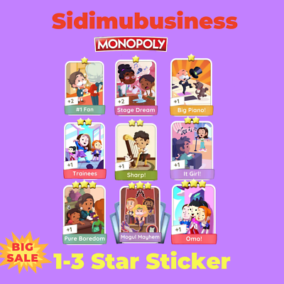 #ad #ad Monopoly Go ⭐⭐⭐All 1 Star 2 Star 3 Star Stickers ⚡Fast delivery⚡ Cheap🔥🔥🔥 $2.99