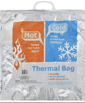 #ad #ad NEW Thermal Food Bag Hot And Cold Food Bag Holds Up To 30 Pounds No Ice Required $6.99