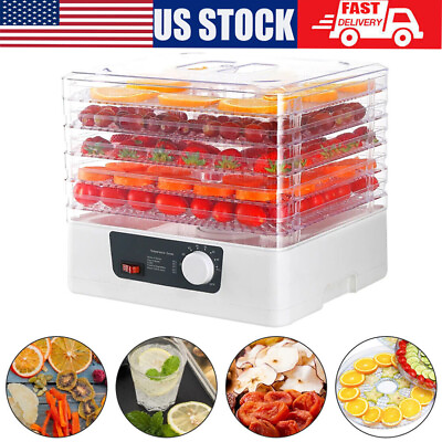 #ad 5Tier 350W Electric Food Dehydrator Fruit Meat Beef Dryer Veg Preserver Machine $38.59