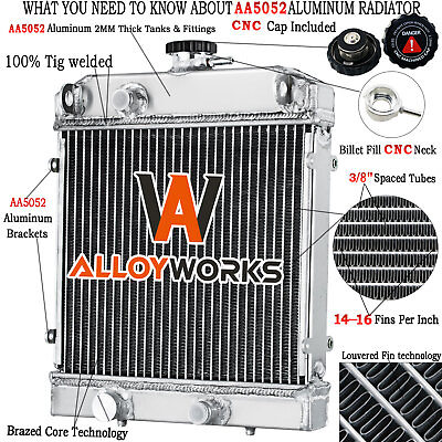 #ad 0413205 Aluminum 2 Row Radiator Fits Artic Cat Prowler 700 550 TRV 700 550 450 $74.95