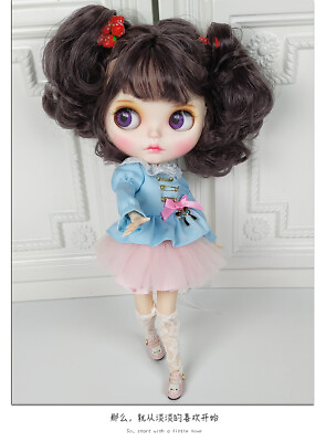 Blythe doll Dudu mouth sleep eyes Black Purple hair from Factory Joint Body 12quot; $111.79
