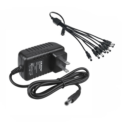 12V 2.5A AC Adapter amp; 8 Way Splitter For LOREX 12VDC Security Camera CS 1202000 $12.85