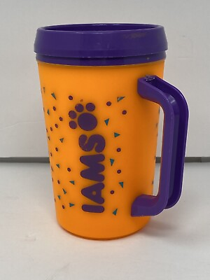 Aladdin 20 oz Vintage IAMS Dog Food Insulated Travel Coffee Mug Cup Tumbler 90s $24.99