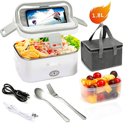#ad Electric Heating Lunch Box Food Heater Portable Office Food Warmer 12V 24V 110V $42.48