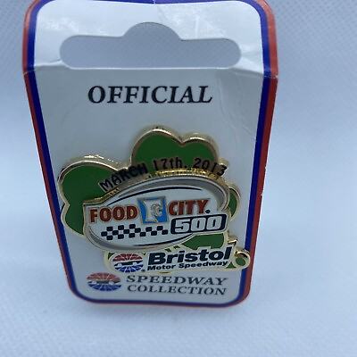 #ad 2013 Bristol St Patrick’s Day Food City 500 Collector Shamrock NASCAR Lapel Pin $14.86
