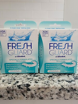 #ad #ad Lot of 2 Fresh Guard Soak by Efferdent 24 Packets $39.99