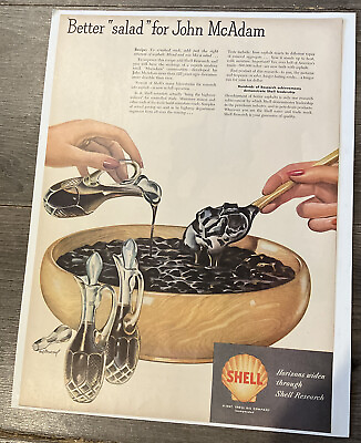 1947 Shell Oil Research Vintage Magazine Print Ad Better “salad” for John McAdam $8.25