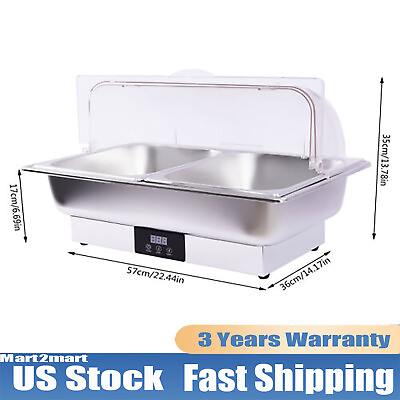 #ad Chafing Dish Buffet Set Electric Chafing Dish for Catering Buffets Parties Half $133.95