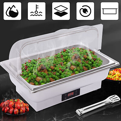 #ad 14QT 600W Electric Catering Chafing Dish Stainless Steel PC Buffet Stove Kit $135.85