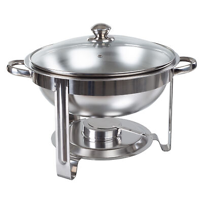 #ad Round 5 QT Chafing Dish Buffet Set Food Warmers for Parties Stainless Steel $74.99