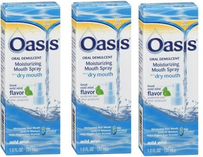 #ad #ad Oasis Moisturizing Dry Mouth Spray Mild Mint Mouth Moisturizer Spray 1 oz 3 pack $29.76
