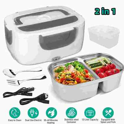 Portable 110V Electric Heating Lunch Box for Car Office Food Warmer Container US $13.99
