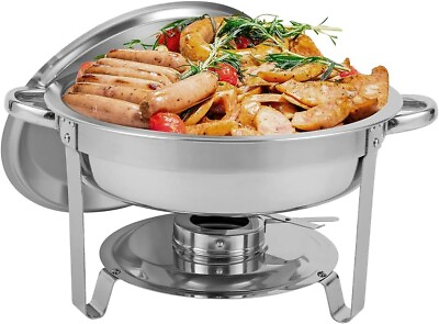 #ad Restlrious Silver Stainless Steel Chafing Dish Set For Catering Event $31.50