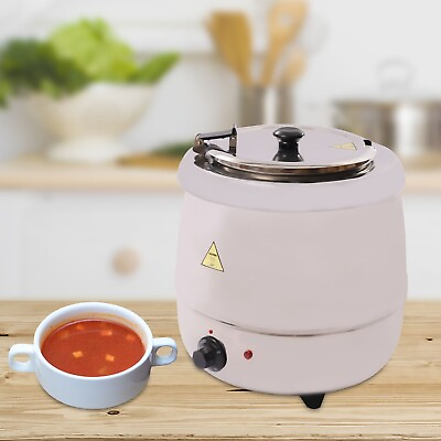 Commercial Kitchen 10L Stainless Steel Countertop Food Soup Kettle Warmer amp; Lid $77.00