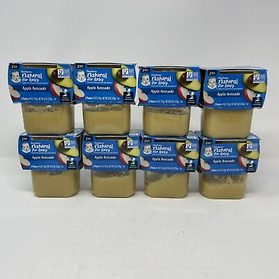 #ad Gerber 2nd Foods Apple Avocado Pureed Baby Food 4 Oz Tubs 8x2 Packs 16 Total $14.95