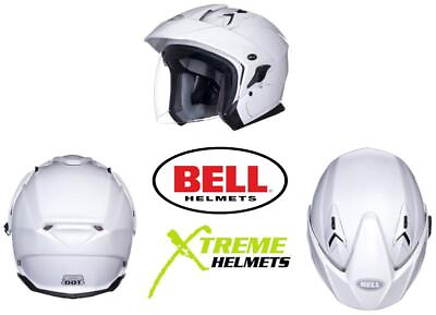 #ad #ad Bell Mag 9 Helmet Pearl White DOT S 2XL Open Face Inner Shield Speaker Pockets $199.95