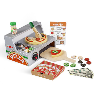 #ad #ad Melissa amp; Doug Top amp; Bake Pizza Counter Wooden Play Food LCI9465 UPC 000772... $86.99