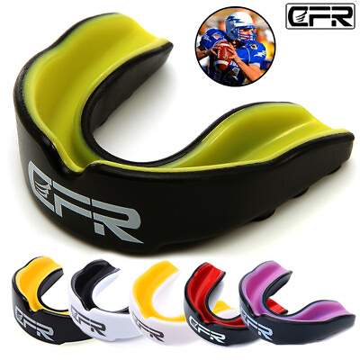 #ad CFR Gel Gum Mouth Guard Shield Teeth Grinding Boxing MMA Sports MouthPiece Case $7.99