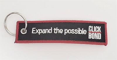 #ad Click Bond Expand the Possible Black Red Flight Tag Keychain Military $8.99