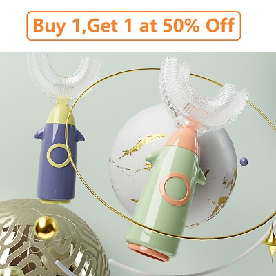 360° U Shaped Oral Teeth Mouth Cleaning Rocket Handle for 2 12 Years Children $7.63