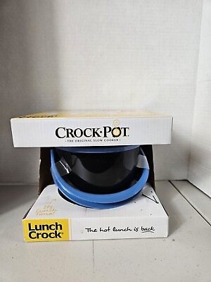 #ad Crock Pot Lunch Crock Food Warmer Blue Black 20 Oz Heat Travel Carry Slow Cooker $22.00