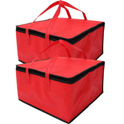 2PCS Handle Insulated Portable Food Delivery Bag for Delivery Carrying Food $13.73