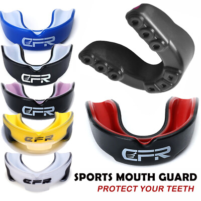 #ad CFR Gel Boxing Gum Shield Mouth Guard MMA Mouthpiece Teeth Rugby Grinding Sports $10.59