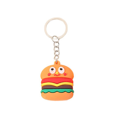 #ad Car Keychain Simulation Food Cute Hamburger Fries Food Car Keychain Lightweight $7.88