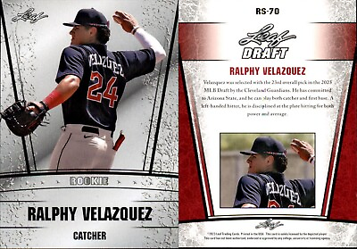 #ad 2023 Leaf Draft Silver Ralphy Velazquez RC Rookie #RS 70 Cleveland Guardians $4.95