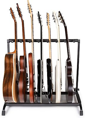 #ad Rok It Collapsible 7 Space Rack for Acoustic Electric and Bass Guitars $54.99