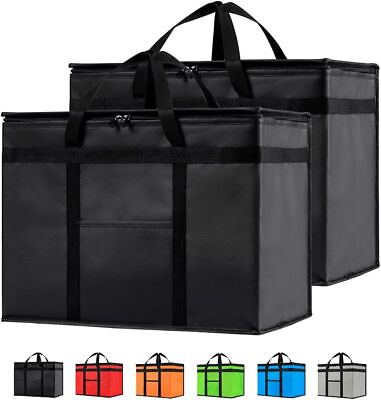 #ad Insulated Cooler Bag and Food Warmer XL Plus 2 Pack for Food Delivery Grocery Sh $52.92