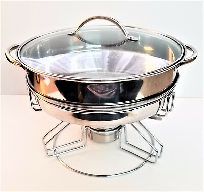 5 Pc Chafing Dish Warming Tray Serving Pan Stainless Steel Cook Dining Catering $9.98