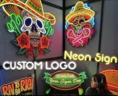 #ad Customs LED Neon Sign for Business Logo Birthday Party Wedding Events Decor. AU $50.00