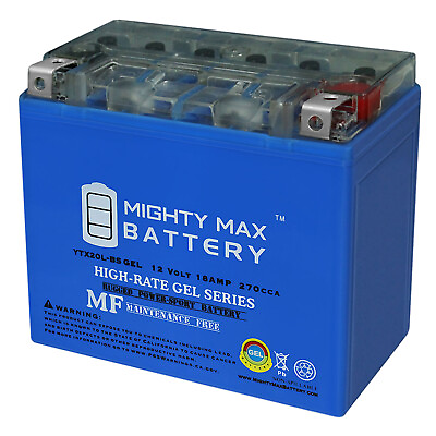 #ad Mighty Max YTX20L BS GEL Battery Compatible with ArcticCat 500 Prowler 500 21 22 $59.99