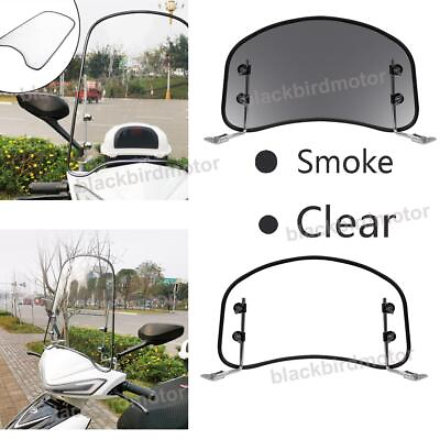 #ad Smoke Clear Motorcycle Universal Windshield For Electric Scooter Car Windsreen $36.09