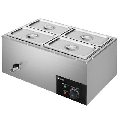 #ad Electric Restaurant 4 Pan Countertop Food Warmer Parties Entertaining Holiday $75.90