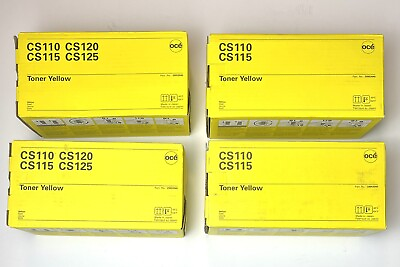 #ad 4x OEM OCE CS110 CS115 CS120 CS125 Laser Printer Toner Yellow 29953040 NIB NEW $59.99