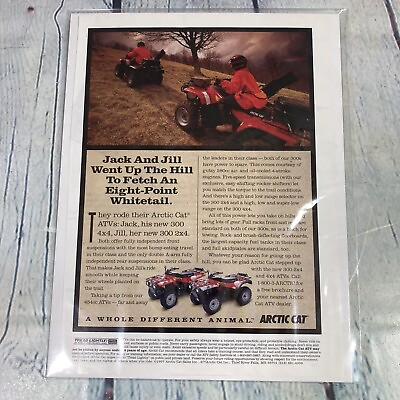 #ad Vtg 1997 Print Ad Artic Cat ATV Quad 4 Wheeler Magazine Advertisement Ephemera $14.99