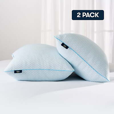 #ad Serta Cool Blue Cluster Foam Pillow 2 Pack 20 in x 28 in ， $17.18