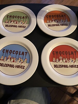 #ad Lot Of 4 Pottery Barn Chocolat Dessert Salad Appetizer Plates 8 Inch $19.99