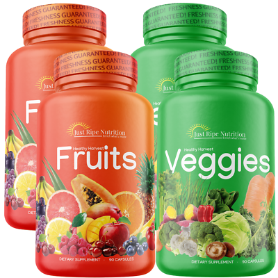 #ad Fruits and Veggies 180 Fruit and 180 Vegetable By Just Ripe Nutrition $78.95