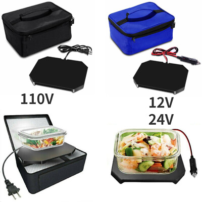 #ad #ad Portable Food Warmers Electric Heater Lunch Box Mini Oven 12V Car 110V Office $9.99