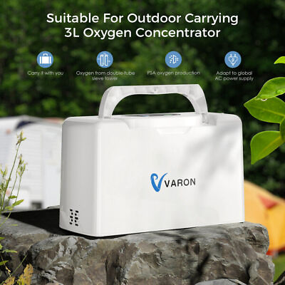 Portable Oxygen Machine Centrator Outdoor Travel Car 3L Airflow w Battery $245.00