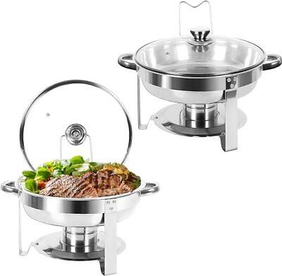 #ad #ad Chafing Dish 5QT Round Stainless Steel Chafer Holder Warmer For Catering Food $66.00
