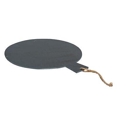 Rustic Slate Pizza Serving Platter with Rope 13quot; 34cm Food Board Plate $52.99