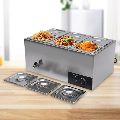 #ad 110V Electric Commercial Food Warmer Steam Table Buffet Server Bain Marie 19.2QT $118.65